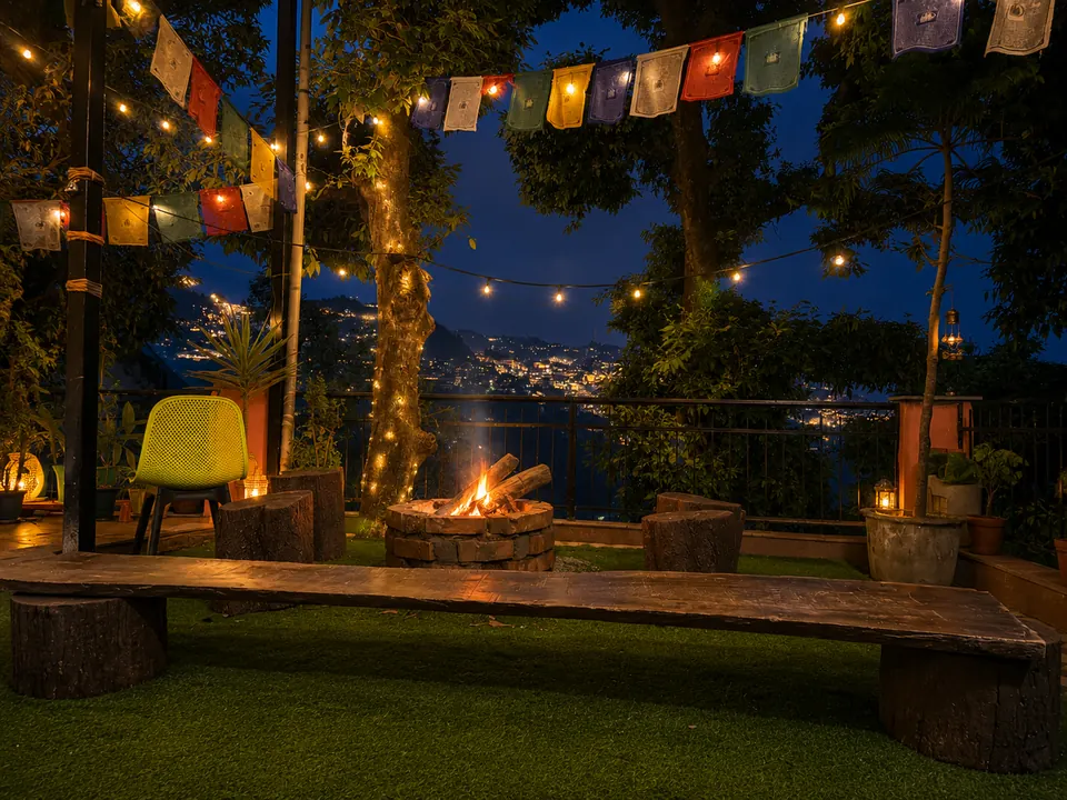 Open outdoor area at the property